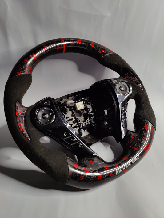 Honda Accord 9th Generation 2013-2017 (CR2, CR3, CR6)Forged Carbon with Red Flakes Steering wheel