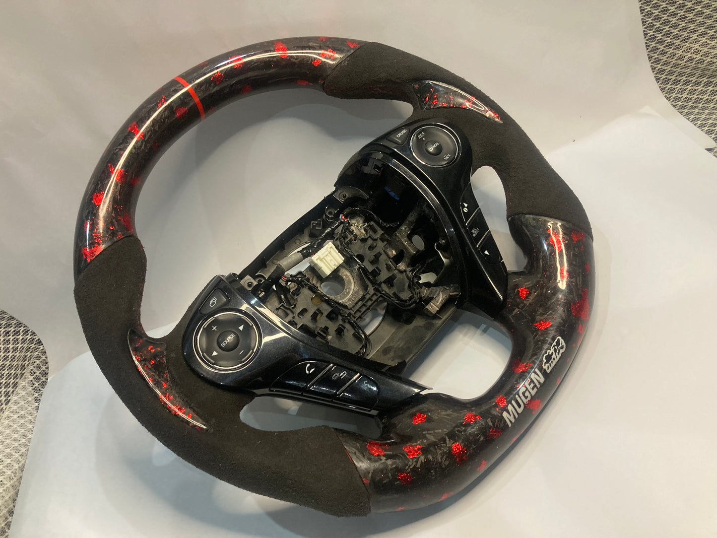 Honda Accord 9th Generation 2013-2017 (CR2, CR3, CR6)Forged Carbon with Red Flakes Steering wheel