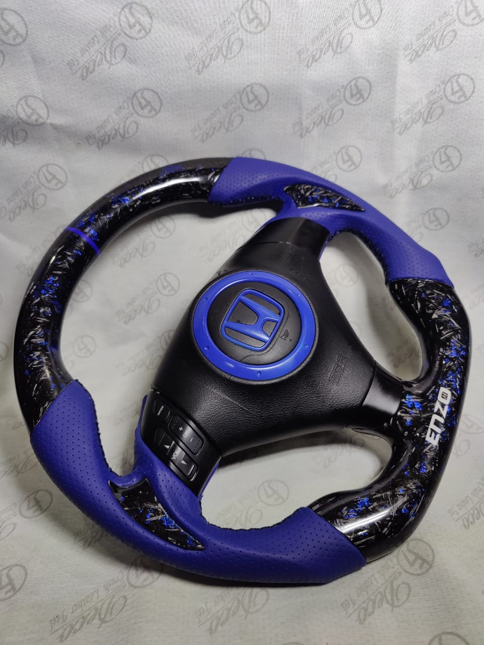 Honda E705 CM2 Accord Euro R CL7 CL8 CL9 CM3  Forged Fiber Carbon Steering with blue flakes